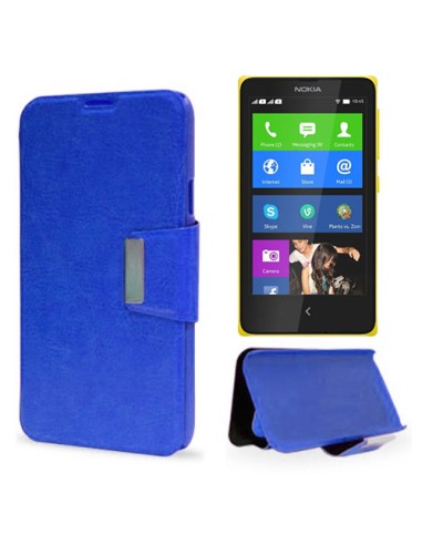 Funda libro soporte Nokia X y Nokia X Plus azul