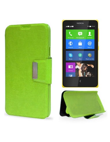 Funda libro soporte Nokia X y Nokia X Plus verde