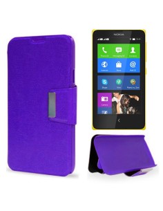 Funda libro soporte Nokia X y Nokia X Plus morada