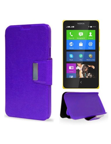 Funda libro soporte Nokia X y Nokia X Plus morada