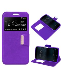 Funda libro soporte TPU Nokia 3 morada