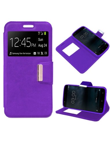 Funda libro soporte TPU Nokia 3 morada