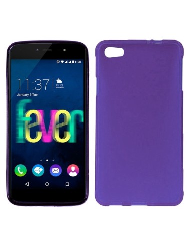 Funda gel TPU mate Wiko Fever morada