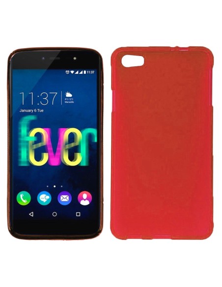 Funda gel TPU mate Wiko Fever roja