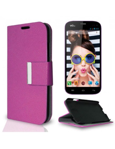Funda libro soporte Wiko Darkmoon / Diviniy Phone rosa