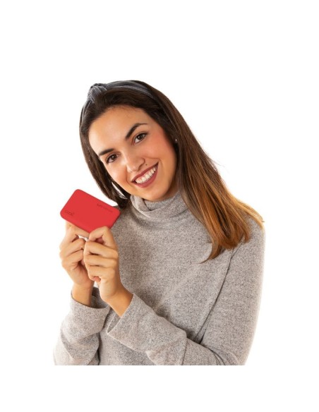 Batería externa universal microUSB Power Bank 5000 mAh COOL polipiel roja