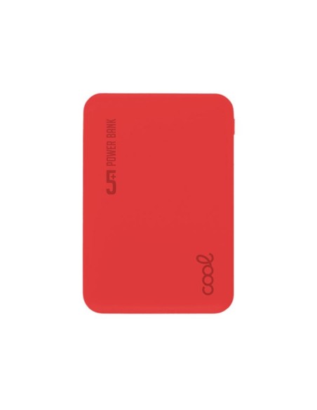 Batería externa universal microUSB Power Bank 5000 mAh COOL polipiel roja