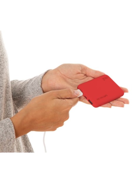 Batería externa universal microUSB Power Bank 5000 mAh COOL polipiel roja