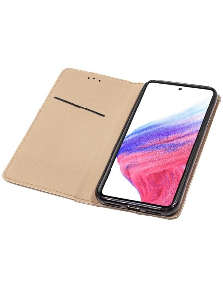 Funda libro soporte TPU Samsung A536 Galaxy A53 5G marrón claro beige