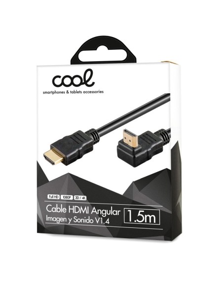 Cable HDMI a HDMI audio-video universal (1,5 metros) acodado angular Ultra 4K