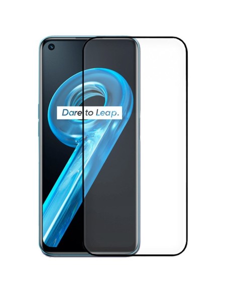 Protector pantalla vidrio templado Realme 9i negro (Pegado total 3D)