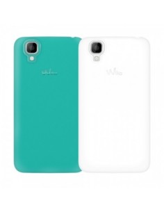 Lote de 2 carcasas originales para Wiko Goa blanca y turquesa