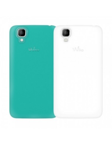 Lote de 2 carcasas originales para Wiko Goa blanca y turquesa