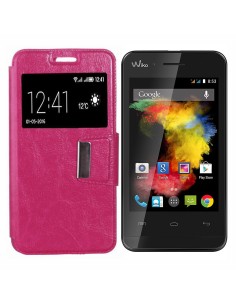 Funda libro soporte TPU Wiko Goa rosa
