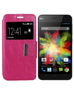 Funda libro soporte TPU Wiko Bloom rosa