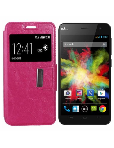 Funda libro soporte TPU Wiko Bloom rosa