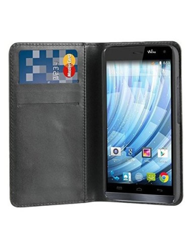 Funda libro cartera folio original Wiko Getaway negra