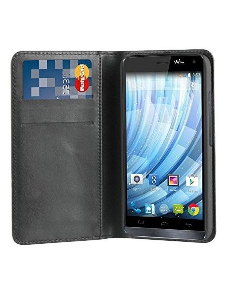 Funda libro cartera folio original Wiko Getaway negra