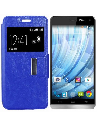 Funda libro soporte Wiko Getaway azul