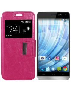 Funda libro soporte Wiko Getaway rosa