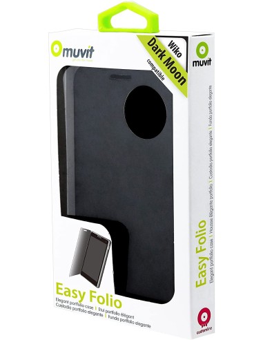 Funda libro folio Wiko Darkmoon / Diviniy Phone negra