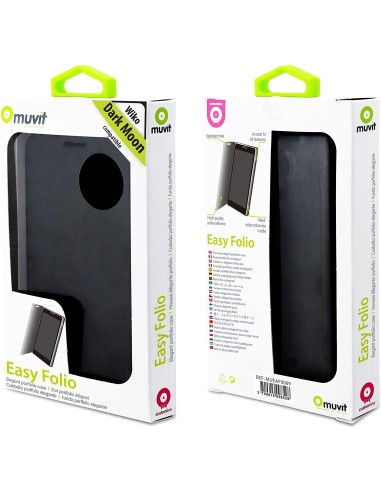 Funda libro folio Wiko Darkmoon / Diviniy Phone negra