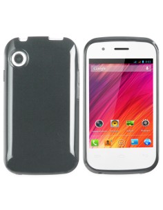 Funda gel TPU mate Wiko Ozzy 3,5" negra o gris humo