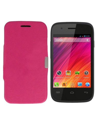 Funda libro soporte Wiko Ozzy 3,5" rosa