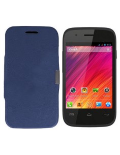 Funda libro soporte Wiko Ozzy 3,5" azul marino