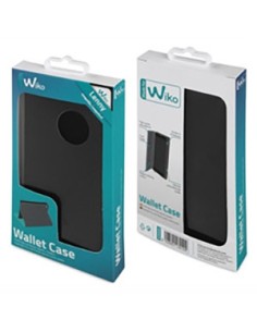 Funda libro cartera folio Wiko Lenny negra 2
