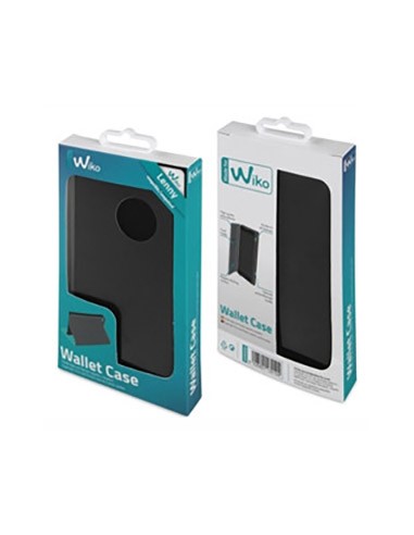 Funda libro cartera folio Wiko Lenny negra