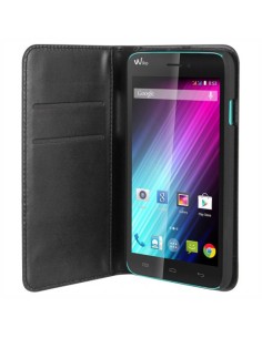 Funda libro cartera folio Wiko Lenny negra
