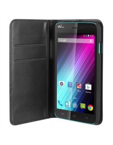 Funda libro cartera folio Wiko Lenny negra