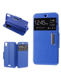 Funda libro soporte TPU Wiko Rainbow UP azul