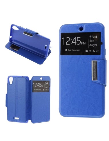 Funda libro soporte TPU Wiko Rainbow UP azul