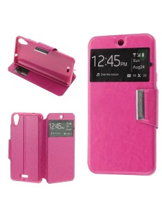 Funda libro soporte TPU Wiko Rainbow UP rosa