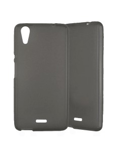 Funda gel TPU mate Wiko Rainbow UP negra o gris humo