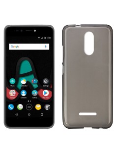 Funda gel TPU Wiko U Pulse negra o gris humo
