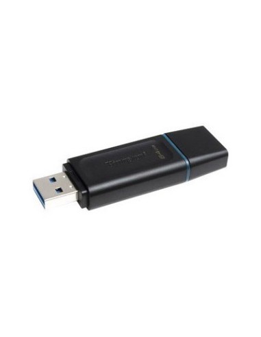 Pendrive 64GB USB 3.2 DataTraveler Exodia llavero negro y azul