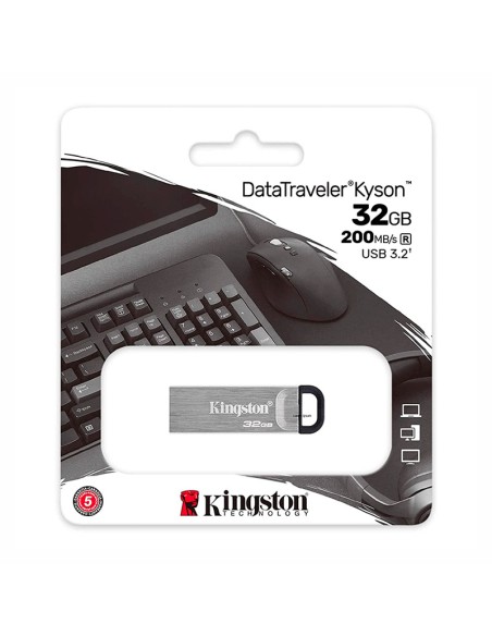 Pendrive 32GB USB 3.2 DataTraveler Kyson llavero metálico