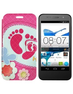Funda libro soporte Orange HI 4G / ZTE Blade Apex 2 diseño Pink Foot