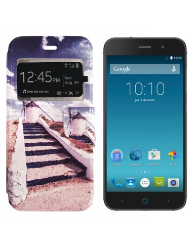 Funda libro soporte TPU ZTE Blade V6 diseño molino