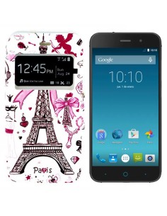 Funda libro soporte TPU ZTE Blade V6 diseño Paris