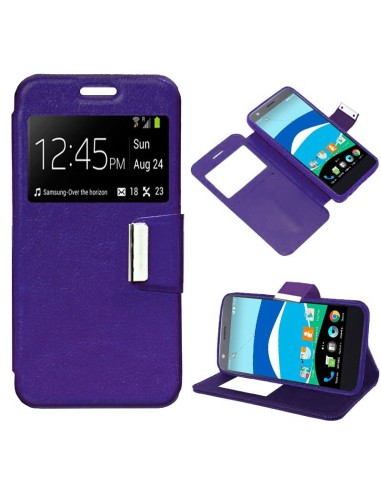 Funda libro soporte TPU ZTE V770 / Orange Neva 80 morada