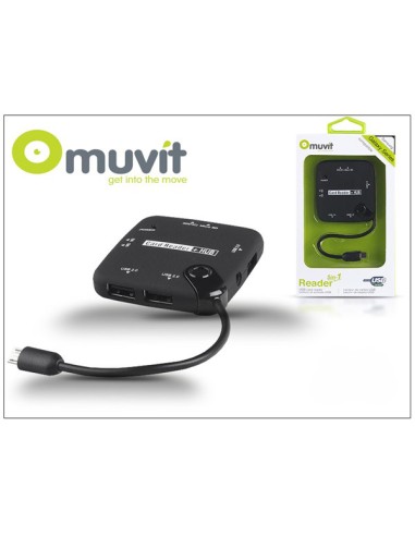 Lector tarjetas de memoria y USB 5 en 1 para microUSB OTG