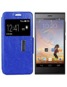 Funda libro soporte ventana Orange Rono / ZTE Blade Vec 4G azul