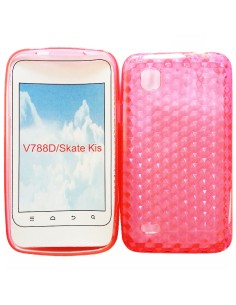 Funda gel TPU diamond ZTE Kis rosa