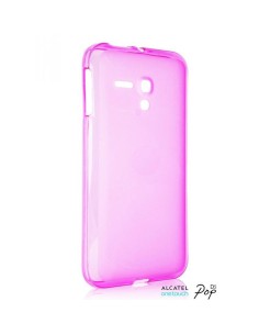 Funda gel TPU mate Alcatel Pop D5 rosa