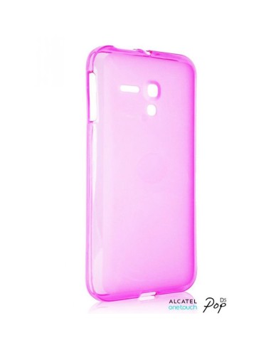 Funda gel TPU mate Alcatel Pop D5 rosa