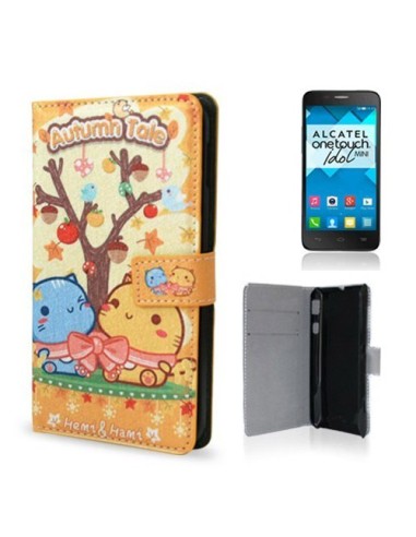 Funda libro cartera Alcatel Idol Mini / Orange Hiro diseño Autumn Tale
